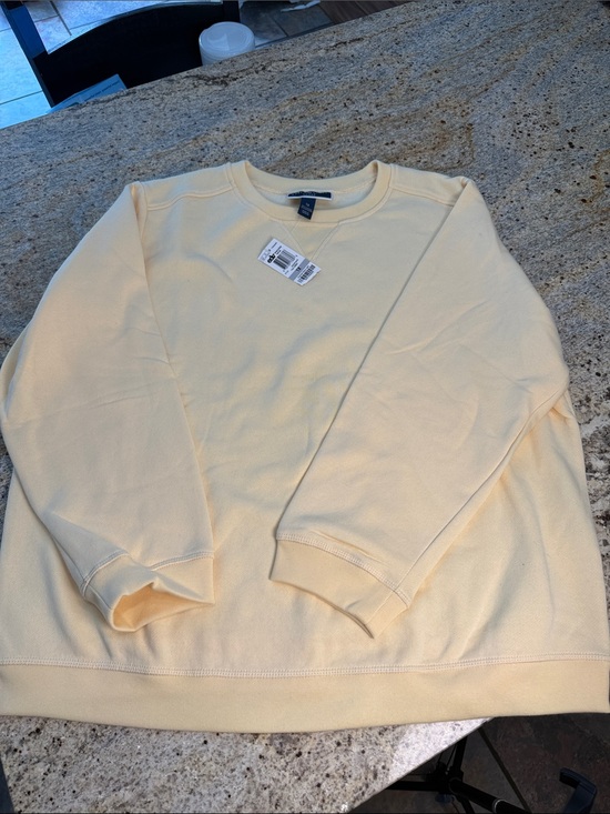 Karen Scott Tops - Karen Scott Light Yellow Crewneck Sweatshirt